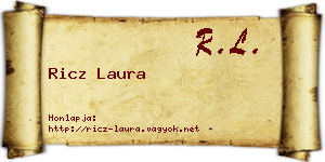 Ricz Laura névjegykártya